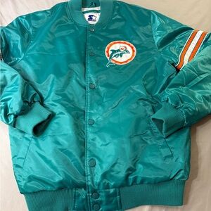 Starter Miami Dolphins Teal Jacket with Logo Patch